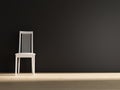 Chair to face a blank wall