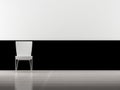 Chair to face a blank wall Royalty Free Stock Photo