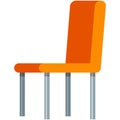 Chair vector illustration isolated flat furniture icon Royalty Free Stock Photo