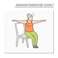 Chair yoga color icon