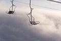 Chairlift above the clouds