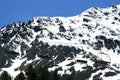 Chairlift against white mountains Royalty Free Stock Photo