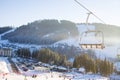 Chairlift in Bukovel ski resort