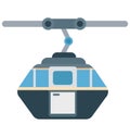 Chairlift Color Vector Isolated Icon Editable