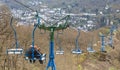 chairlift gideonseck boppard germany Royalty Free Stock Photo