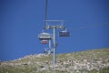 Chairlift goes up the mount Erciyes, Kayseri, Turkey Royalty Free Stock Photo