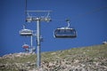 Chairlift goes up the mount Erciyes, Kayseri, Turkey Royalty Free Stock Photo