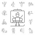 Chairlift icon. Adventure icons universal set for web and mobile Royalty Free Stock Photo