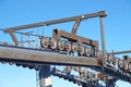 Chairlift mechanical pulleys in ski resort