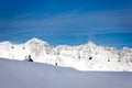 Chairlift on alps Royalty Free Stock Photo