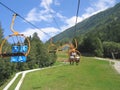 Chairlift in the Mountains Royalty Free Stock Photo