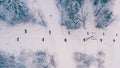 chairlift in the mountains. cable car over the mountain track, ski track. Royalty Free Stock Photo