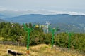 Chairlift in the mountains Royalty Free Stock Photo