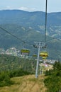 Chairlift in the mountains Royalty Free Stock Photo