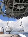 Chairlift platform Royalty Free Stock Photo