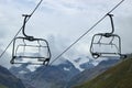 Chairlift without seats in the Tyrolian Alps, Austria.