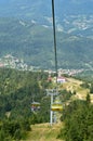 Chairlift in the mountains Royalty Free Stock Photo