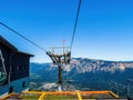 Chairlift ski lift station pole in Austria, Carinthia during summer Royalty Free Stock Photo