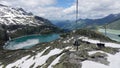 Chairlift at Weissee Glacier world in National Park Hohe Tauern Austria Royalty Free Stock Photo