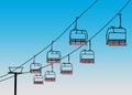 Chairlift winter sport background