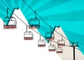 Chairlift winter sport background