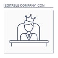 Chairman line icon