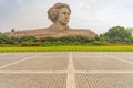 Chairman Mao statue and park lawn in Changsha, Hunan Province, China Royalty Free Stock Photo