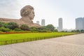 Chairman Mao statue and park lawn in Changsha, Hunan Province, China Royalty Free Stock Photo