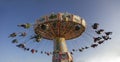 Chairoplane with people on octoberfest munich Royalty Free Stock Photo