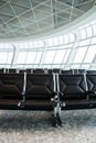 Chairs in the airport lounge area Royalty Free Stock Photo