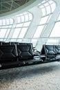 Chairs in the airport lounge area Royalty Free Stock Photo