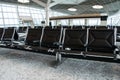 Chairs in the airport lounge area Royalty Free Stock Photo