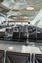 Chairs in the airport lounge area Royalty Free Stock Photo