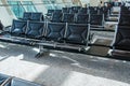 Chairs in the airport lounge area Royalty Free Stock Photo