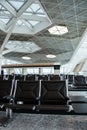 Chairs in airport lounge area Royalty Free Stock Photo