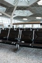 Chairs in airport lounge area Royalty Free Stock Photo