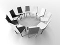 Chairs arranged in circle Royalty Free Stock Photo