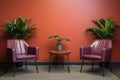 chairs arranged in waiting area for interviewees Royalty Free Stock Photo