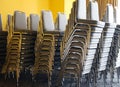 Chairs in banquette Royalty Free Stock Photo