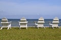 Chairs by the beach Royalty Free Stock Photo