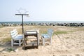 Chairs on beach