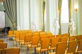 Chairs conference room in a building of the Lomonosov park. Royalty Free Stock Photo