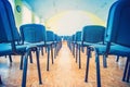 Chairs in the empty room for performances Royalty Free Stock Photo