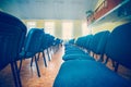 Chairs in the empty room for performances Royalty Free Stock Photo