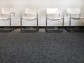 Empty waiting room with chairs at the doctor\'s office Royalty Free Stock Photo