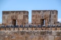Chairs lined up for show at Tower of David Citadel, Jerusalem Royalty Free Stock Photo