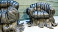 Chairs made from used car tires Royalty Free Stock Photo