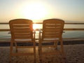 Chairs overlooking ocean