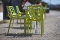 Chairs on the promenade in Venice