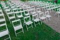 Chairs rows of some outdoor garden events like birthday party or wedding Royalty Free Stock Photo